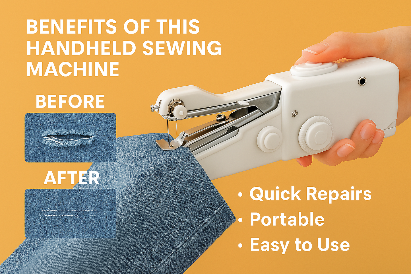 Mini Cordless Handheld Electric Sewing Machine